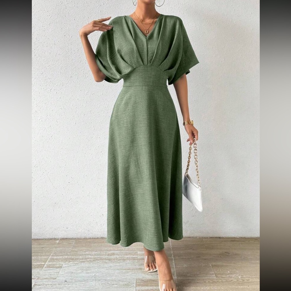 Boho batwing sleeve A line dress